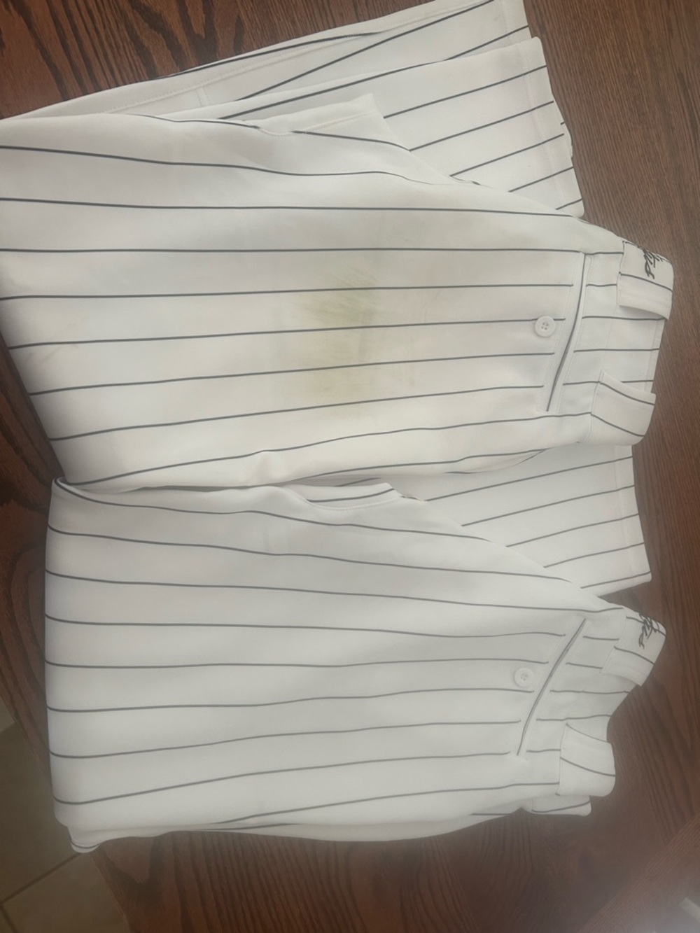 White victus Pinstripe Baseball Pants - Pair